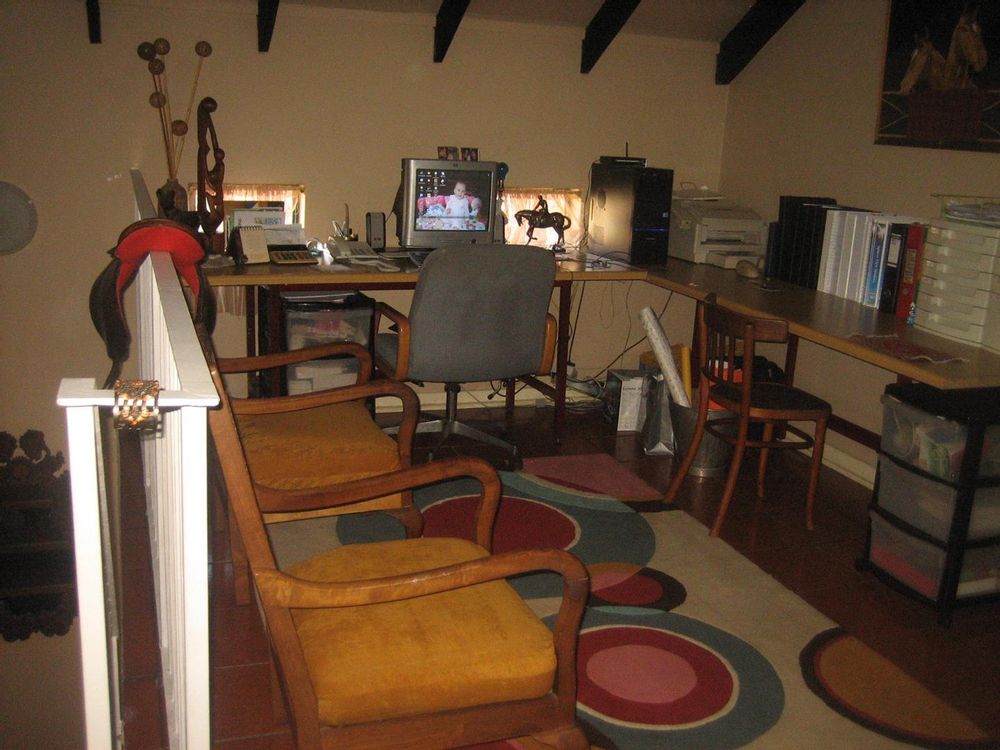 Study created on one of the upstairs living area