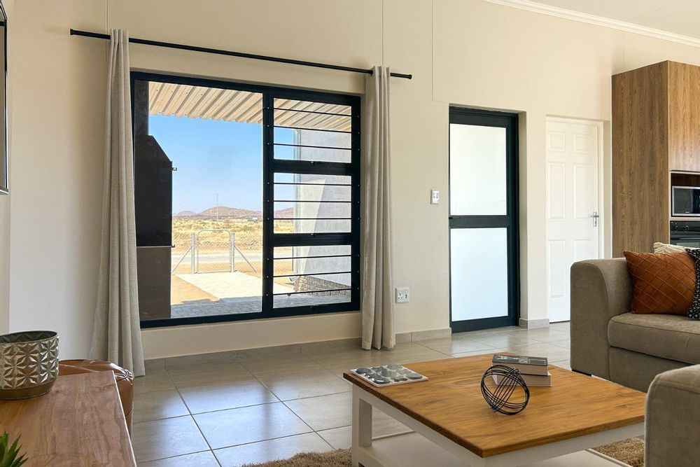 Modern open-plan living area.