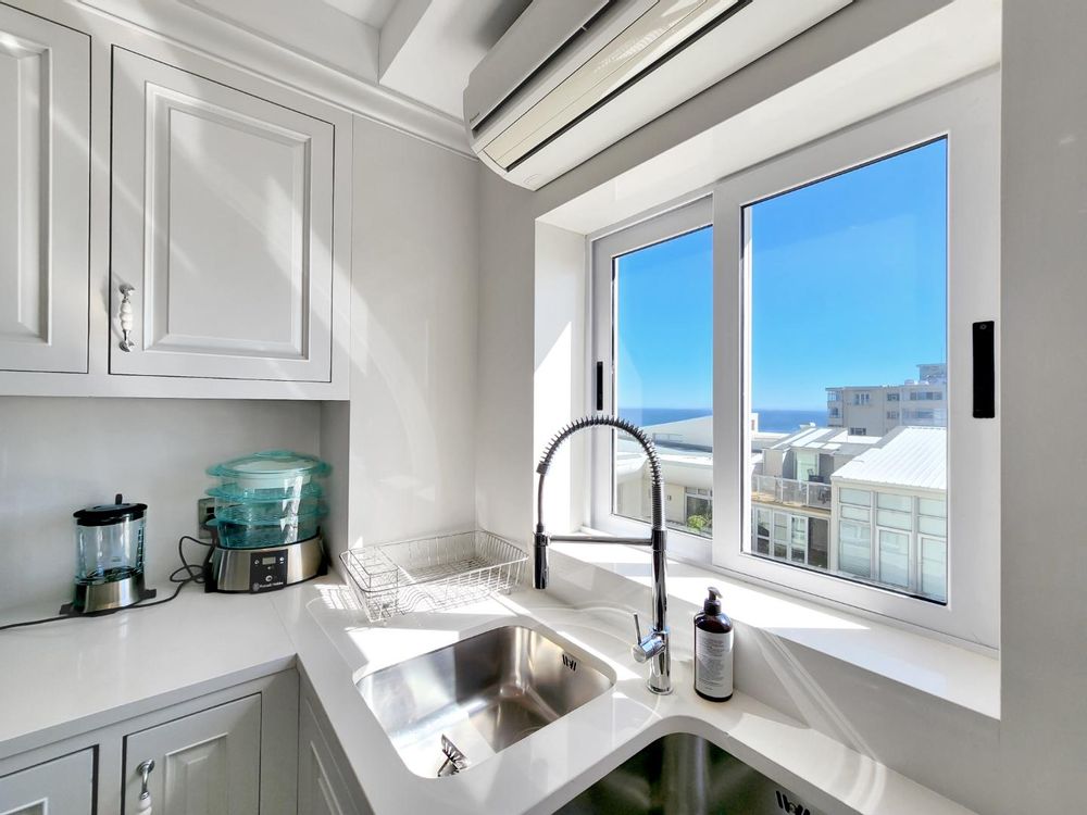Kitchen with lovely outlook