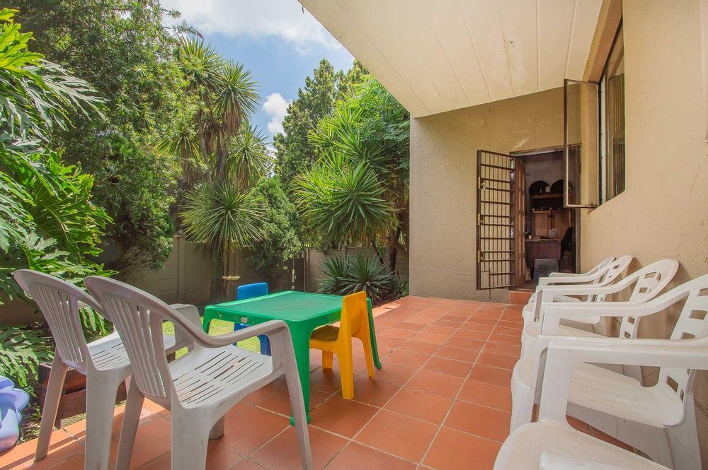 Large semi-covered patio