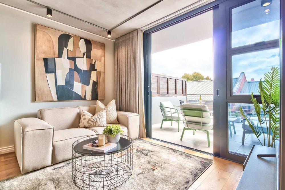 Living space opens onto private terrace 