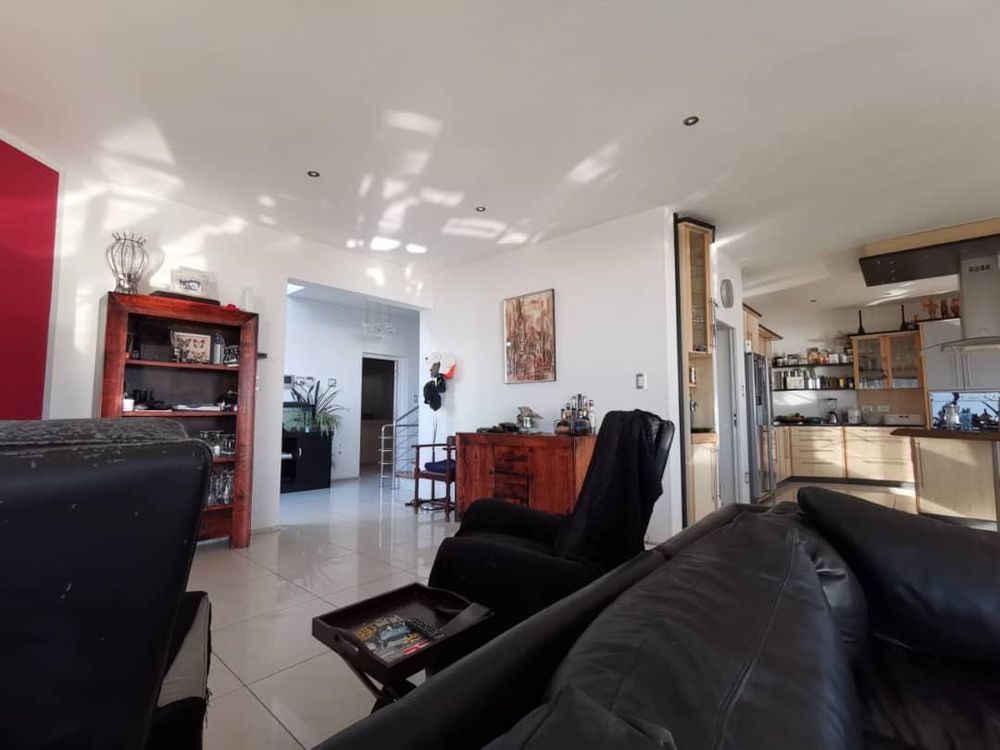 Living area and kitchen 