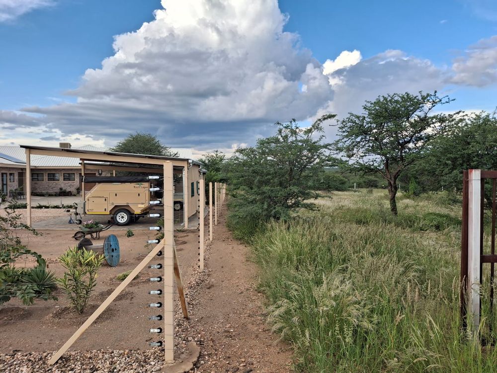 General view of the current border fence to the north of the proeprty. 