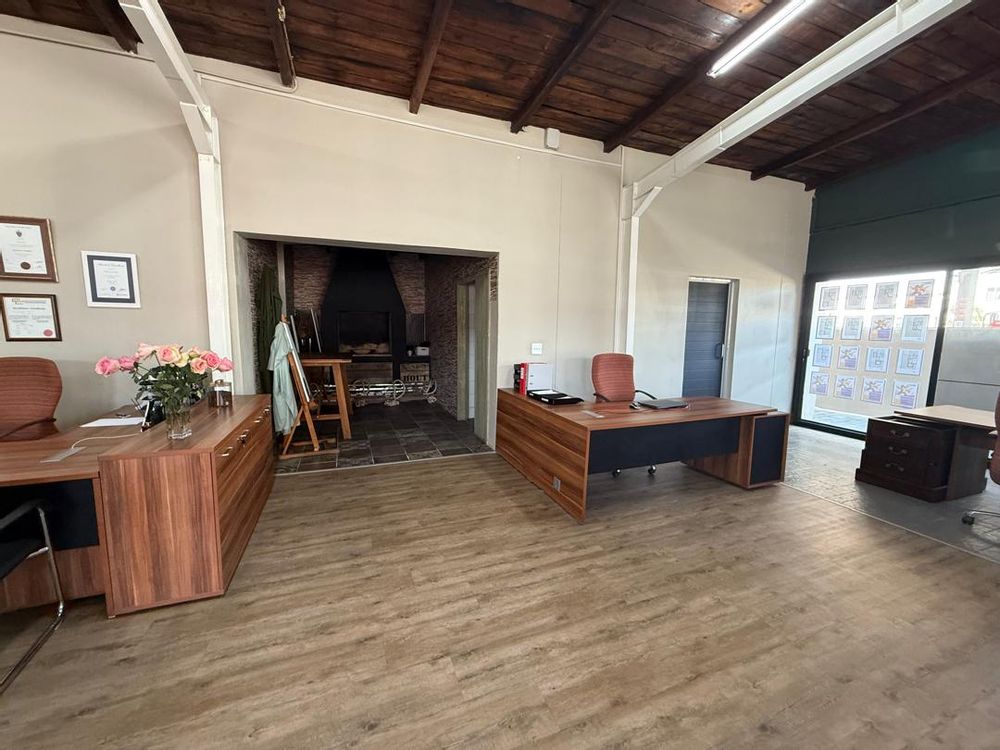 Part of the fron office - a small BBQ area