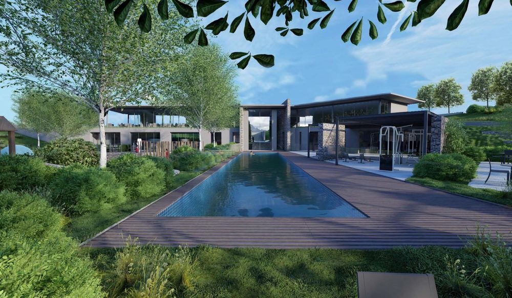 Front View render of the Club House