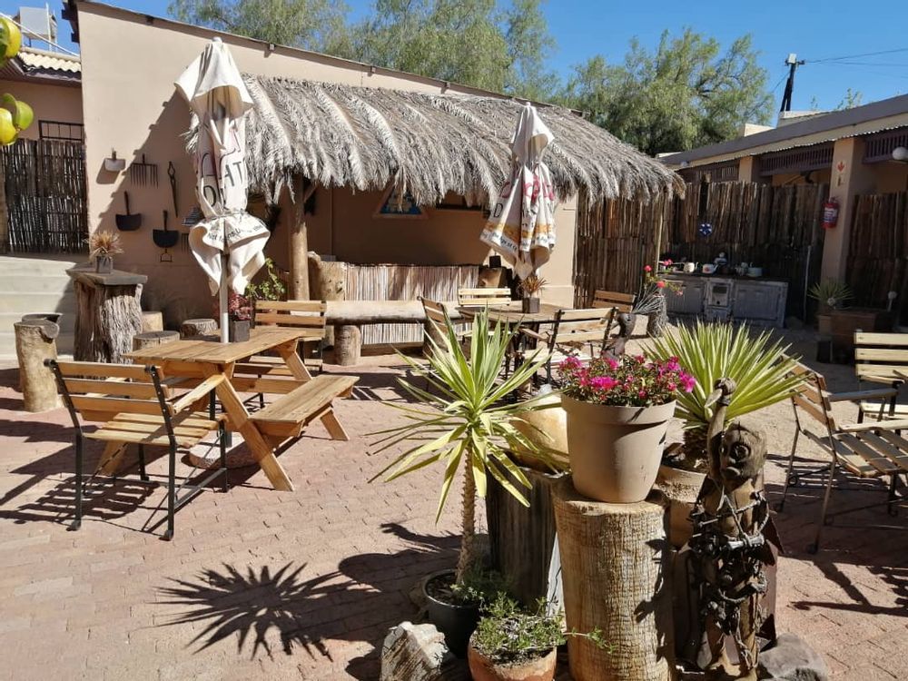 BAHNHOF HOTEL BEER GARDEN AND BATHROOM AREA
