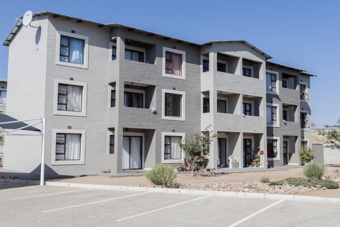 To Rent: Apartment in Okahandja Central with security, play area, and nearby schools.