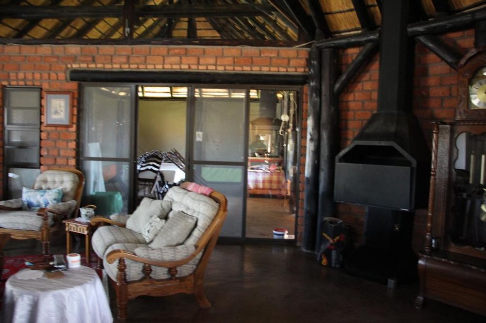 Lounge with indoor fireplace