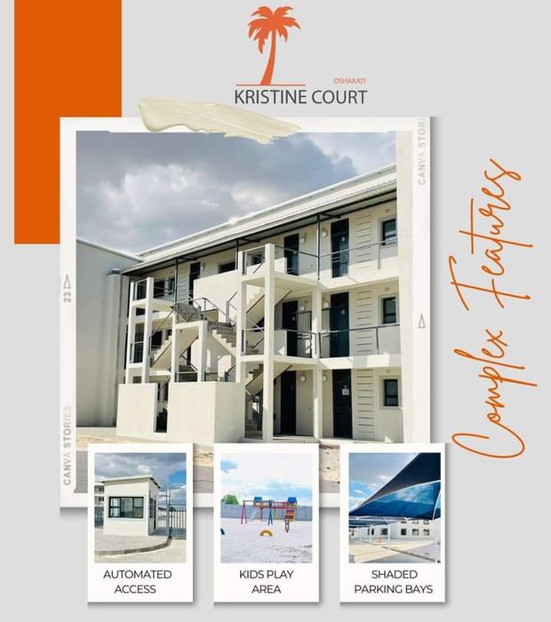 Oshakati Central Apartment To Rent: 2 Bedrooms, security, parking, and amenities access.