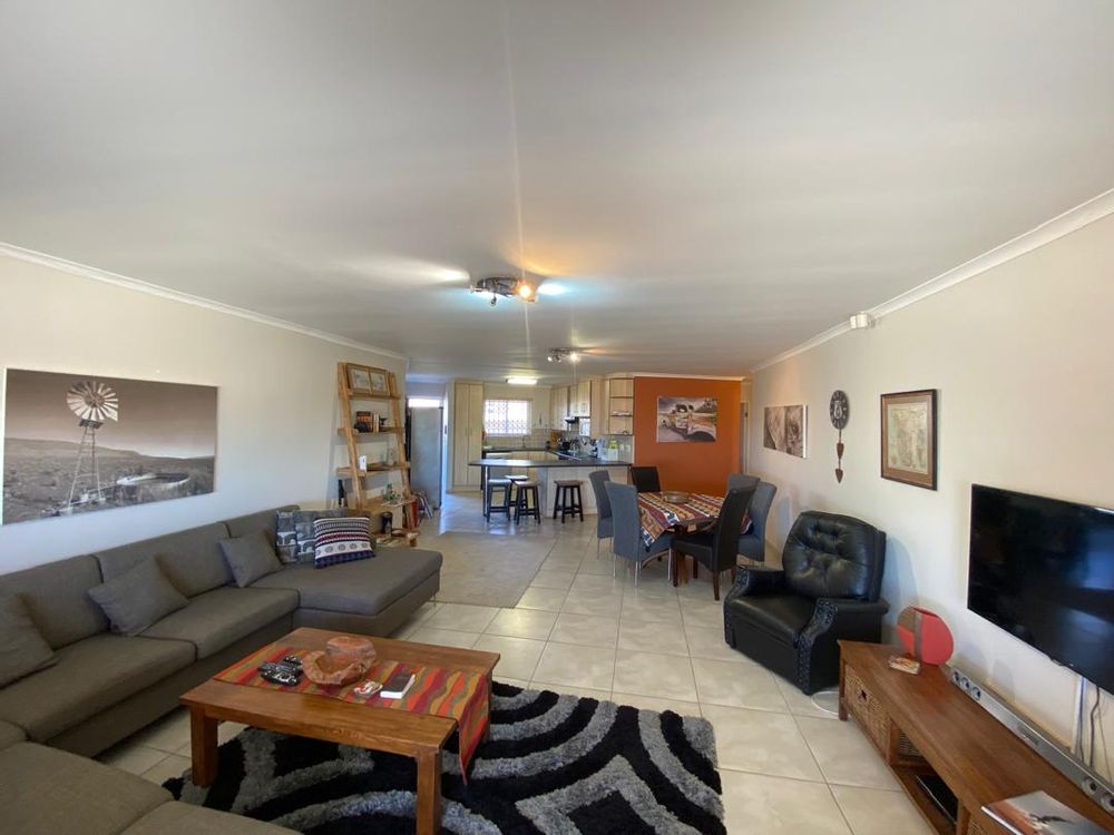 Open-plan kitchen, lounge,and dining area