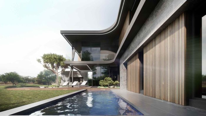 House For Sale in Steyn City: Golf course, equestrian center, and aquatic amenities.