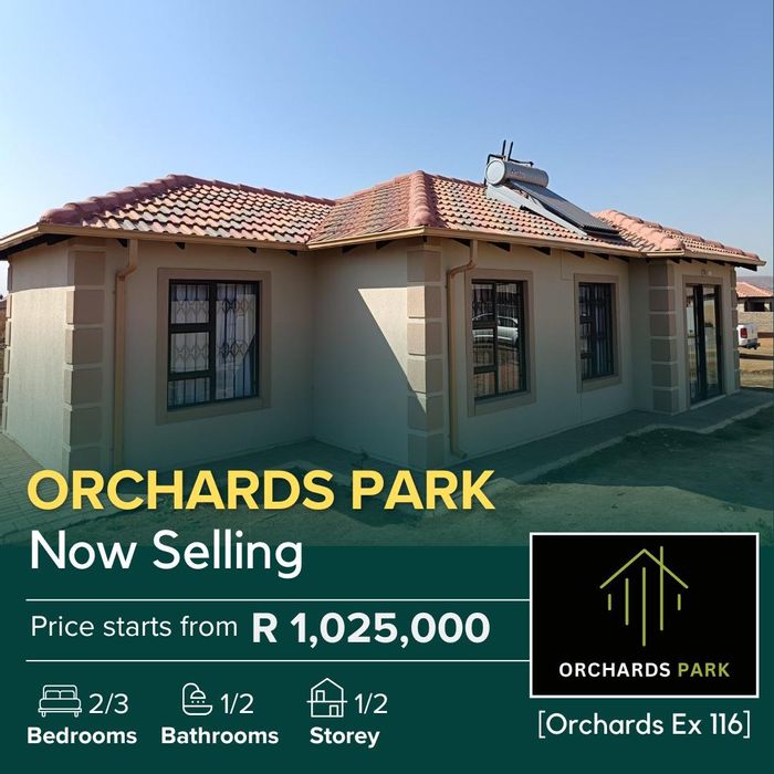 Customizable house for sale in The Orchards with 2 bedrooms and solar geyser.