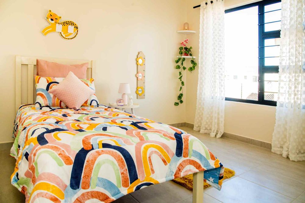 All bedrooms with built-in cupboards.