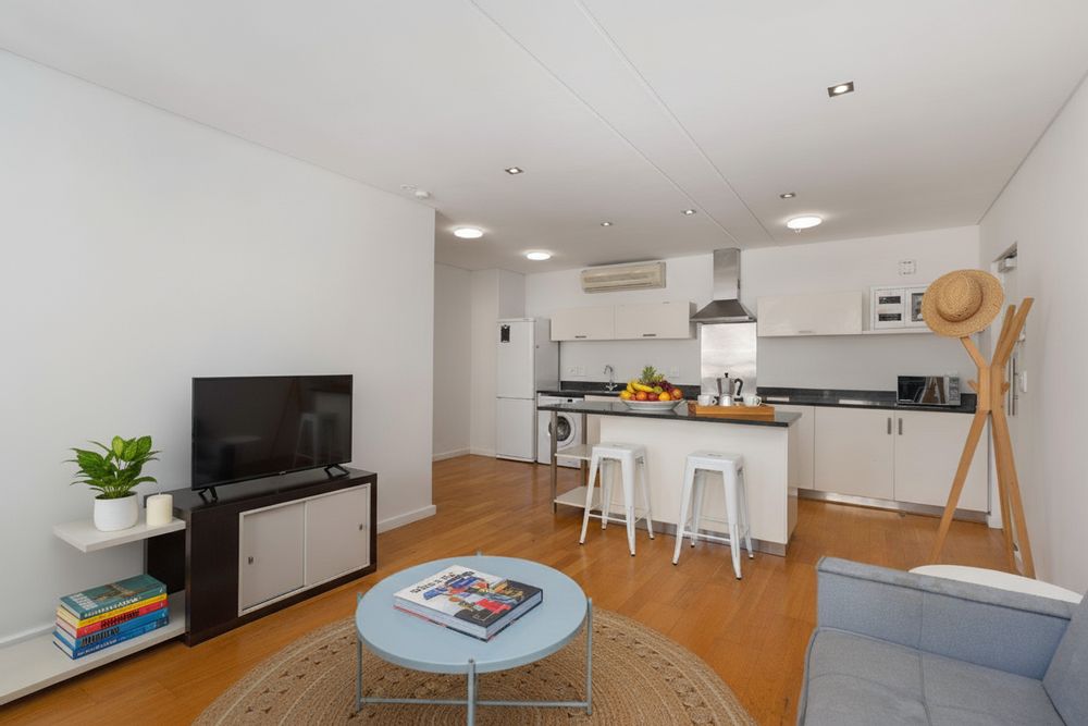 Open-plan lounge / kitchen area 