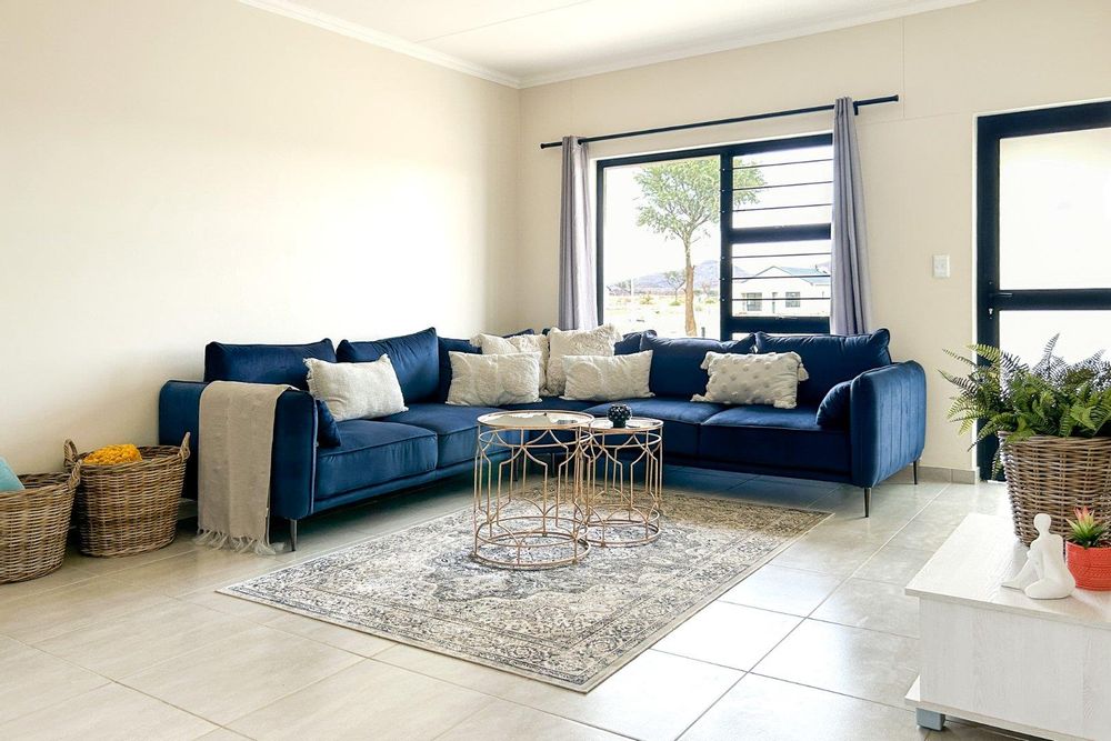 Modern open plan living area.