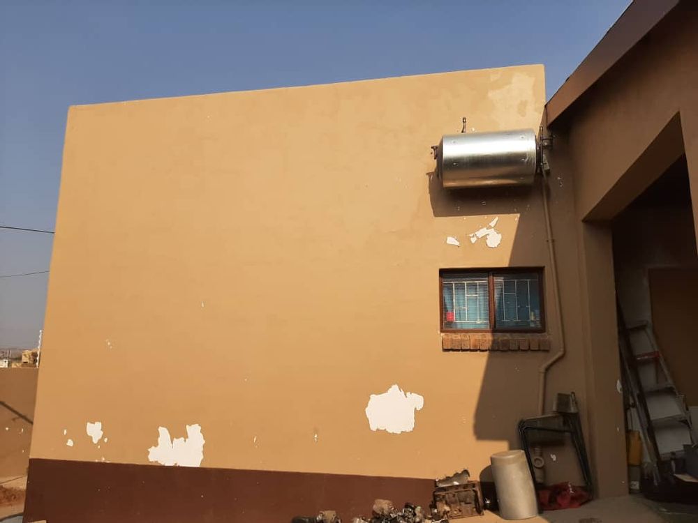 Back of the drive through garage.