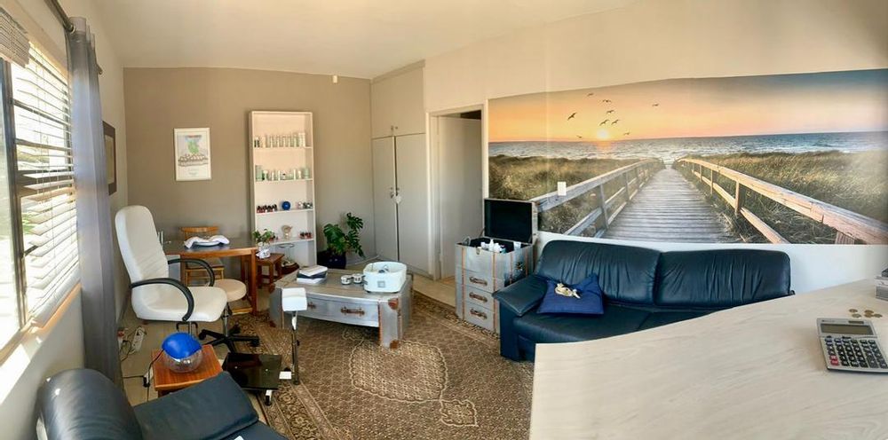 The lounge area of the flat- now used as spa