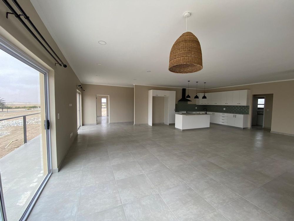 Open plan kitchen, lounge and dining room 