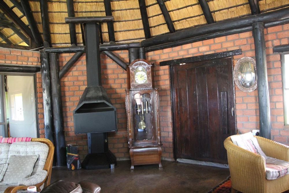 Lounge with indoor fire place