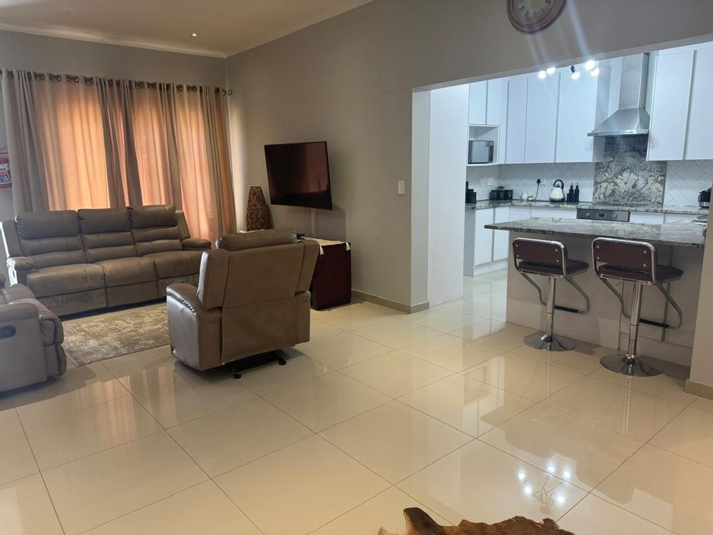 kitchen with living room area