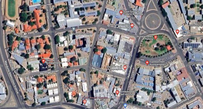 Prime Vacant Commercial Land: Ausspannplatz-Snyman Circle in Windhoek Central. Zoned Business, Development Potential.