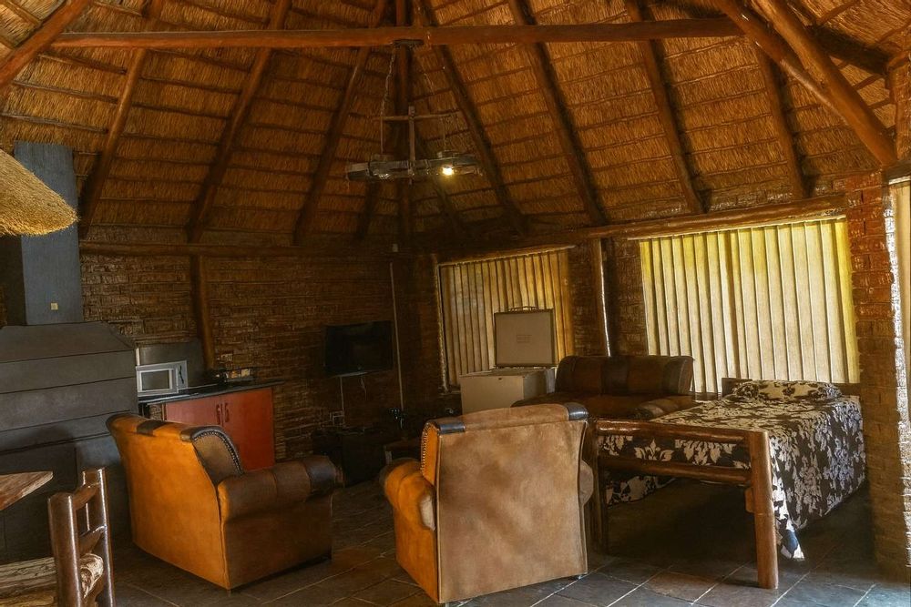 Lounge area with an inside barbecue