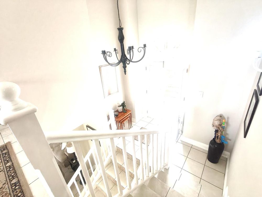 Stairs and chandelier 