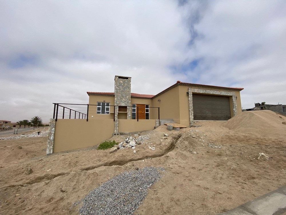 Front of house and double garage