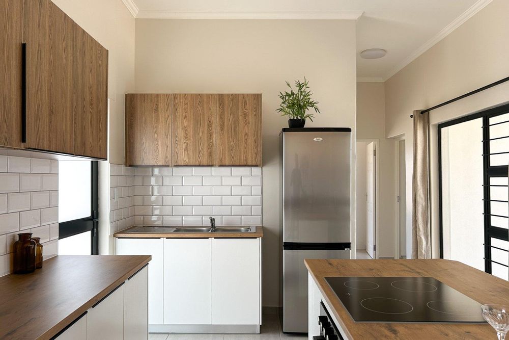 Modern kitchen with kitchen island.