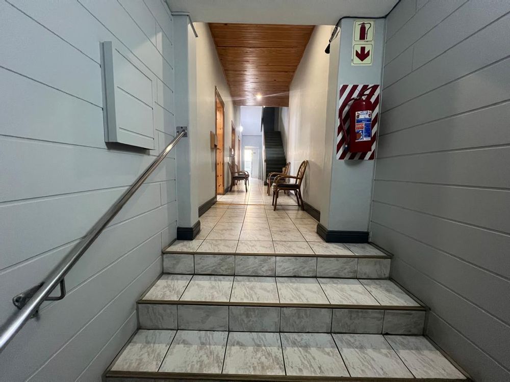 Stairway leading to offices