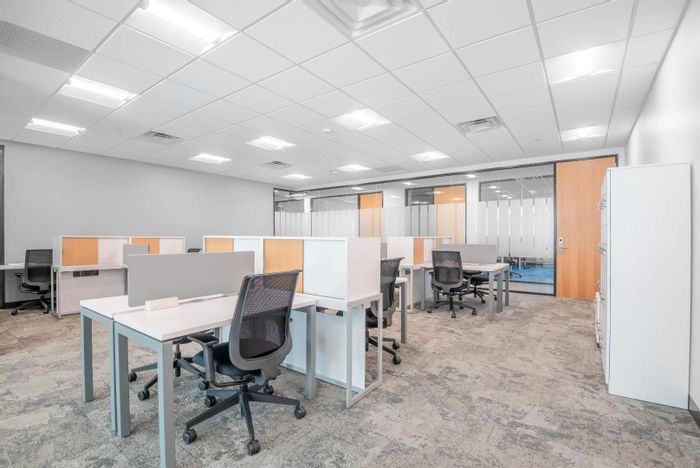 To Rent: Office space in Centurion Central with shared amenities and meeting rooms.