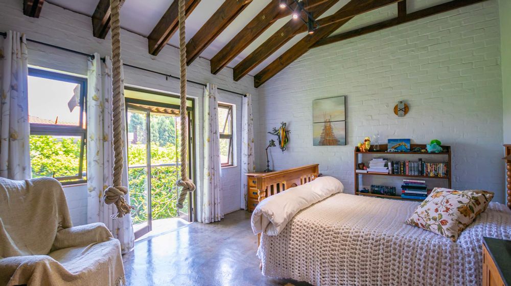 This bedroom has a walk in cupboard