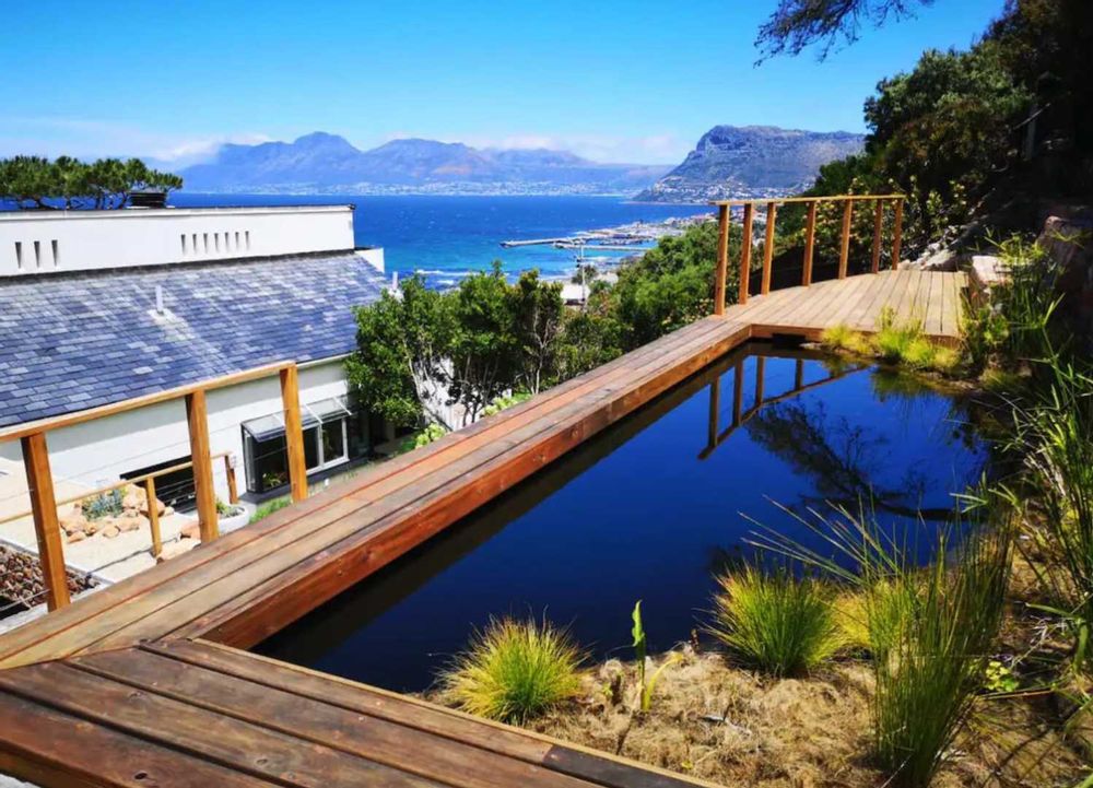 Natural pool with sea and mountain views