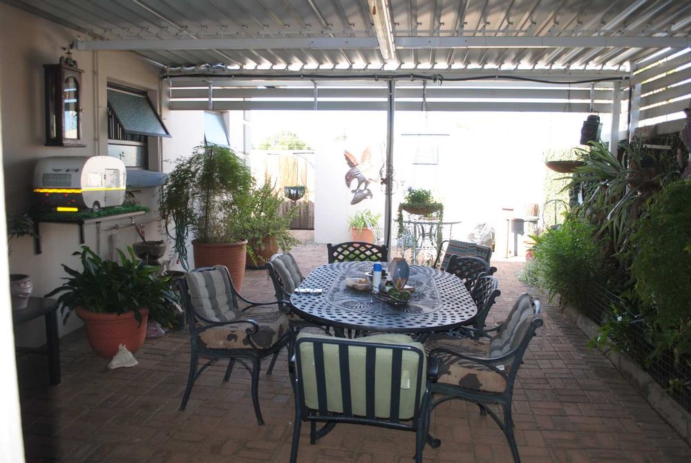 Exit the Scullery into the back patio