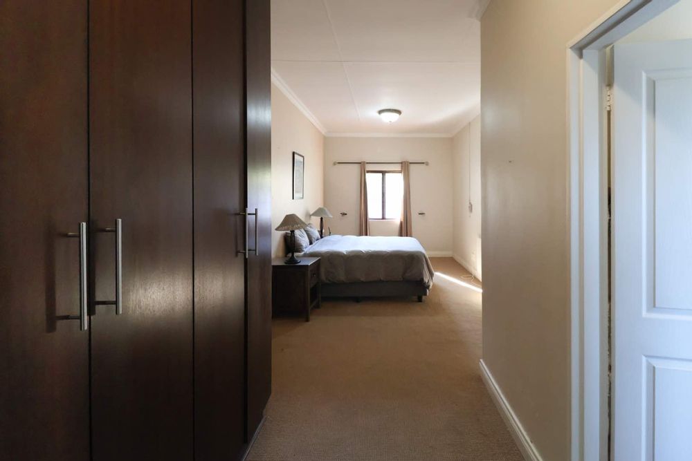 Dressing area and entrance to bathroom