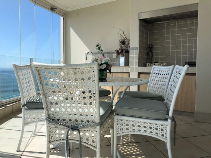 Penthouse To Rent in Diaz Beach: 180-degree sea views, private patios, amenities galore.