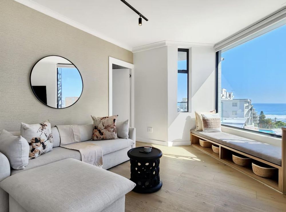 modern open plan lounge and kitchen