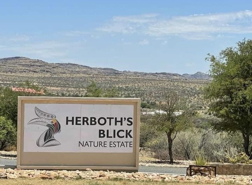 
5HA PLOT HERBOTH BLICK ESTATE FOR SALE 
N$2 200 000

The Estate is located approximately 28km from Windhoek to the Hosea Kutako International airport 

For the Nature lover's Come build your dream house on this beautiful piece of land 
Variety of wild animals that stroll around the estate 
Plot is serviced with water and electricity.

Pre Approved Clients Please Contact Us

