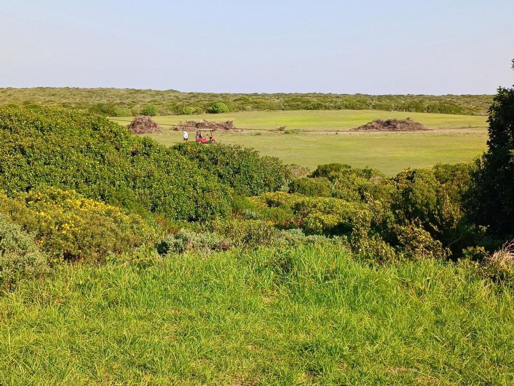 Our Plot directly in front of us. Almost on the golf course - with distant Sea View.