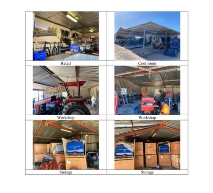 Industrial property for sale in Ongwediva Central with diverse warehouse and residential spaces.