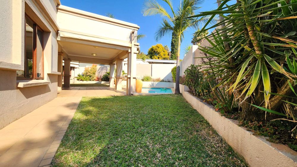 View from shed area back to the patio.