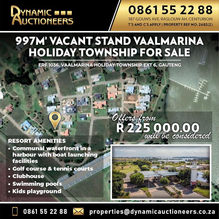 Property #2218573, Vacant Land Residential for sale in Vaal Marina Central
