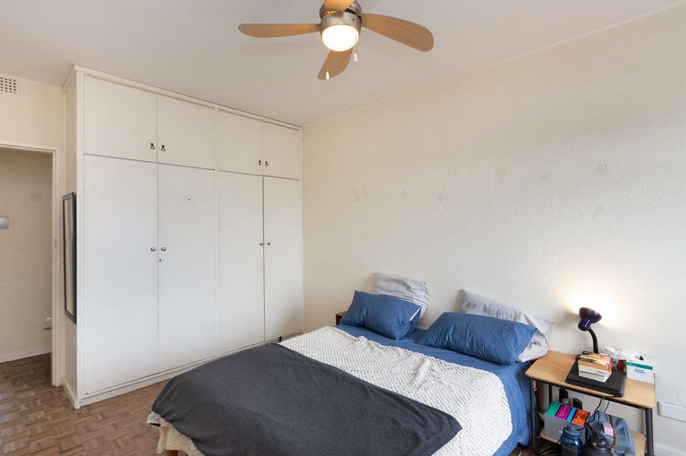 Large double bedroom with built in cupboards