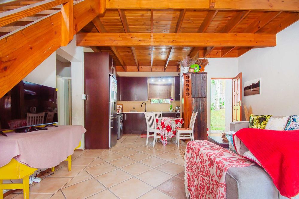 Open plan living and kitchen area flow into each other