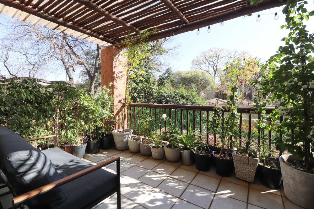 Cozy shaded balcony