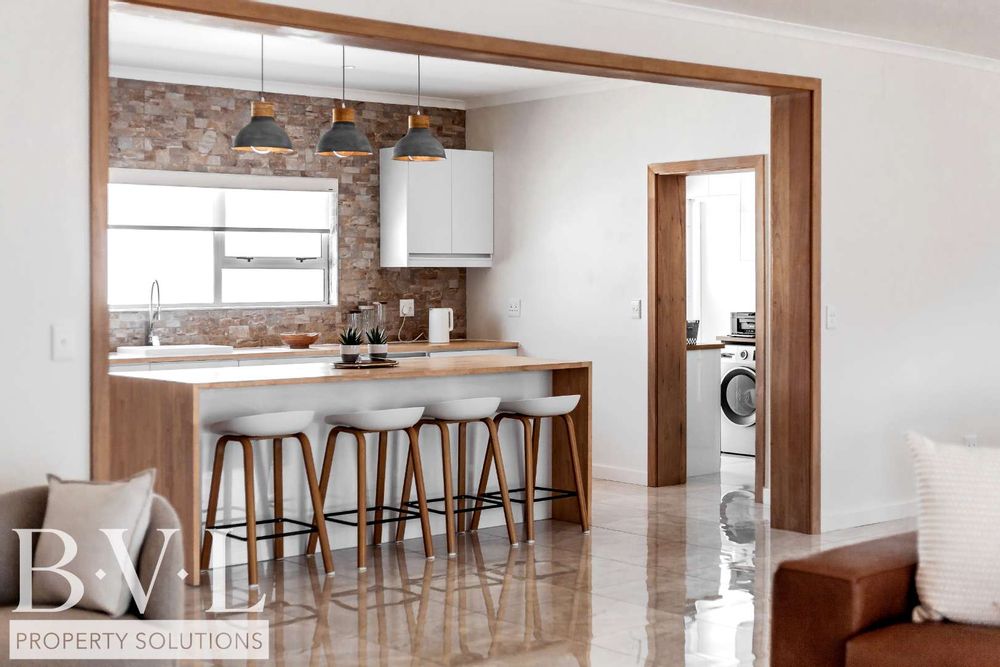 Kitchen with view of scullery