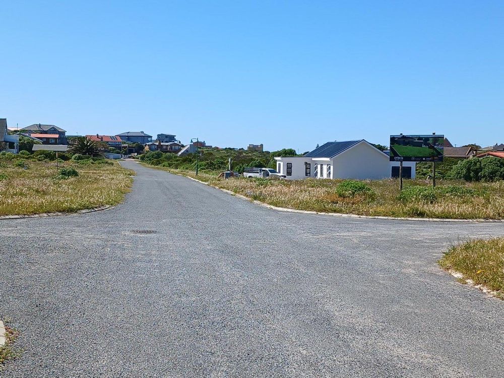 Houses down in our Street (i.e. Steenbok Street). Traditional Kleinbaai at the back.