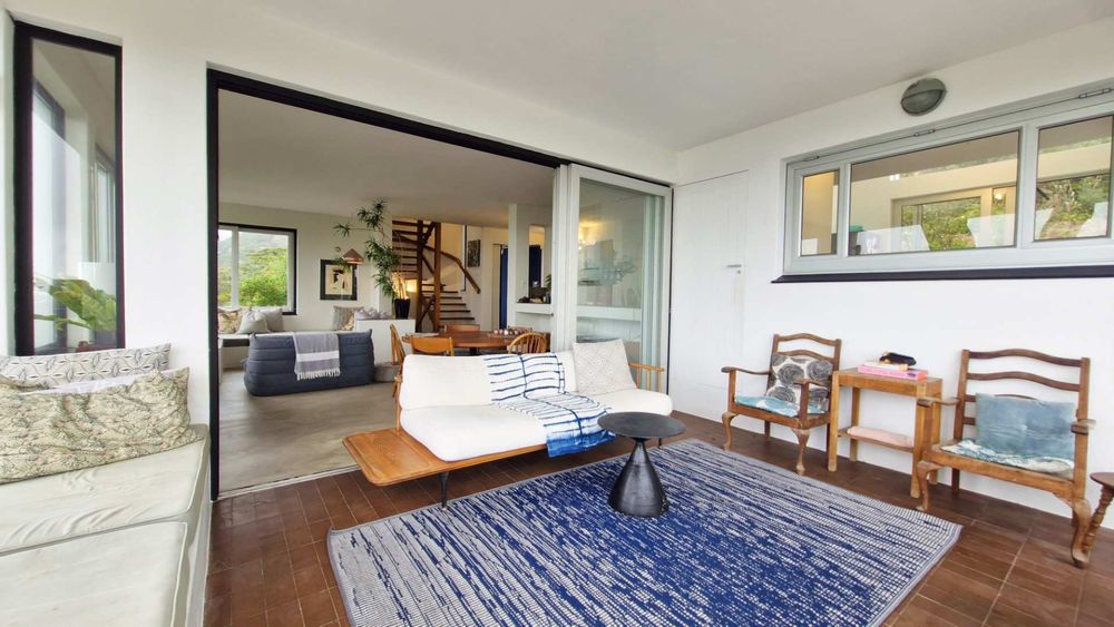 Balcony leading into the house