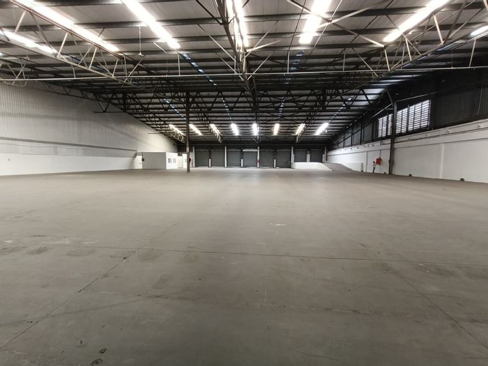 Industrial space to rent in New Germany with ample yard and security features.