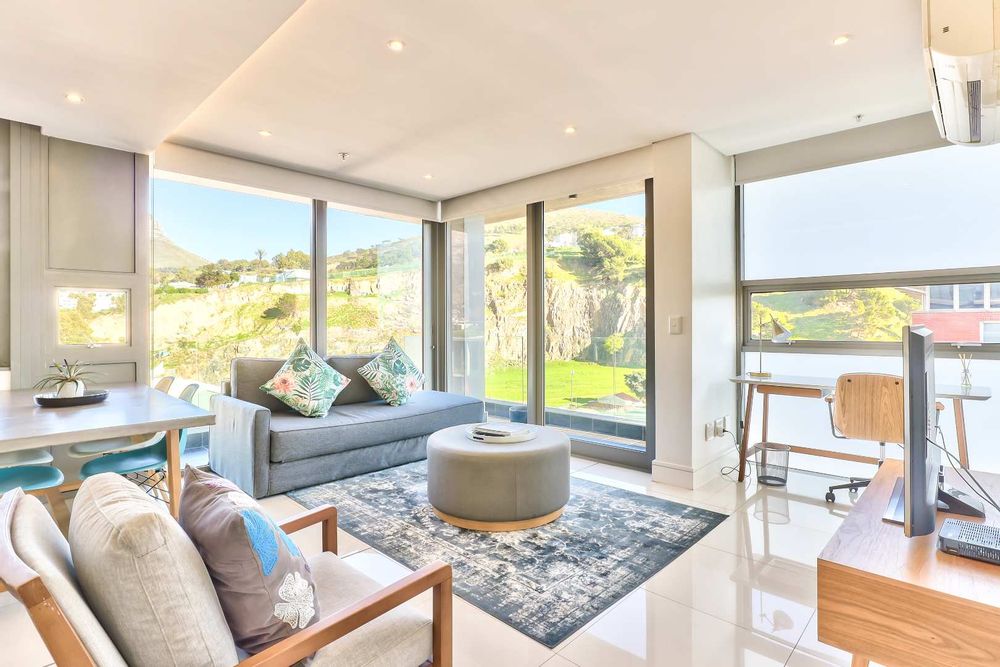 Open plan living space with views